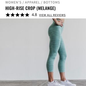 NoBull Heather High-Rise Crop Medium (Melange)